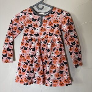 Miki Miette Girls 7Y Dress Fall Halloween Pumpkins Cats